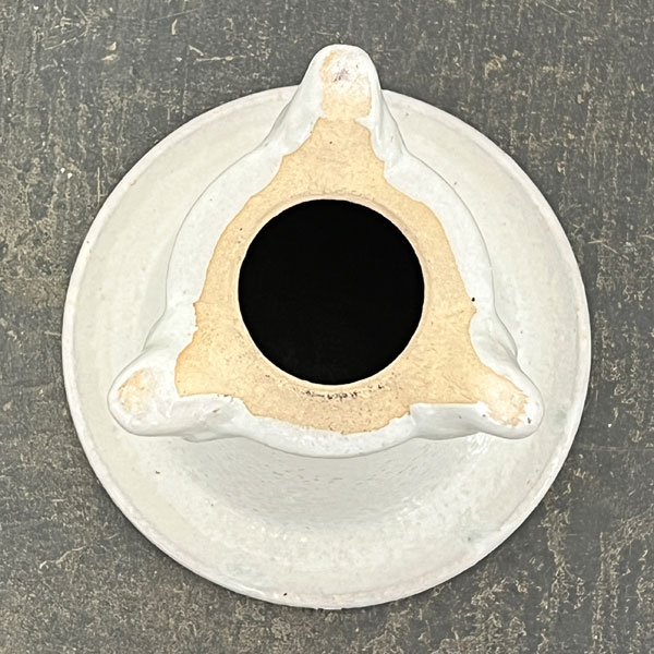 RAKU プランター 白 O-85（直径約12.5cm）・受け皿付き