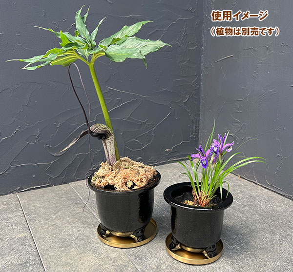 RAKU プランター K-105(直径約14cm)・受け皿付き