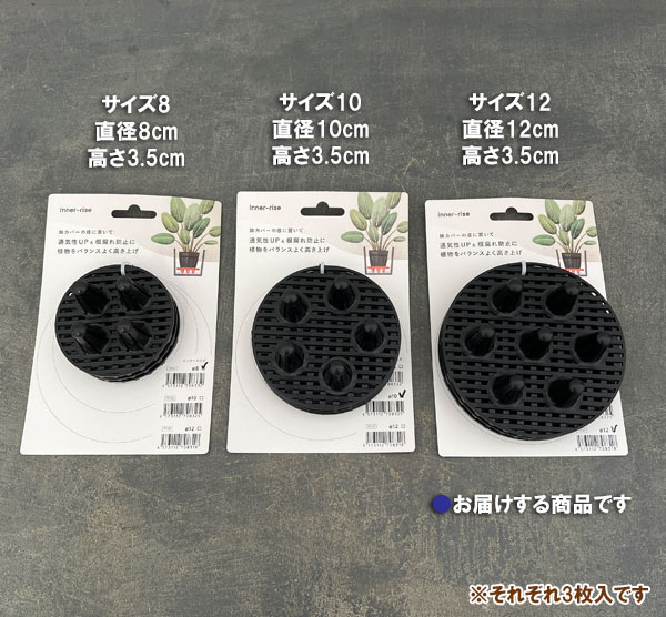 インナーライズ12(直径12cm・高さ3.5cm)・3枚入/75101
