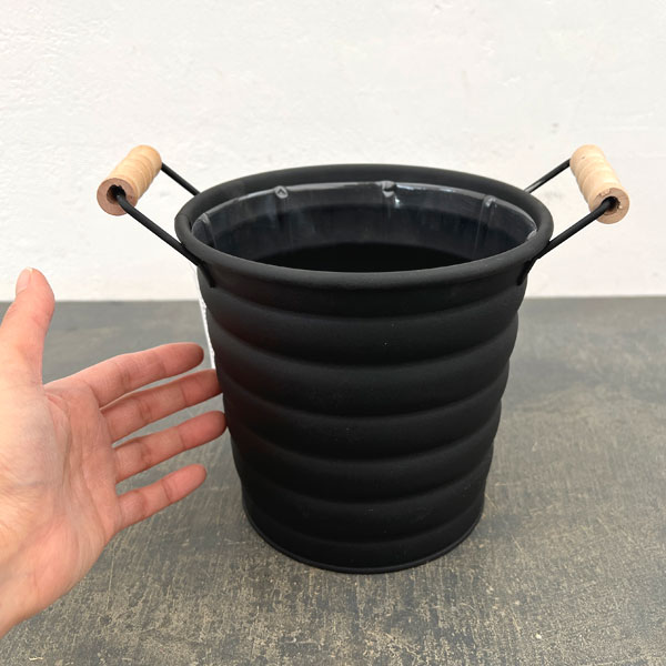 メタルソーブラックL（直径17cm 高さ15.5cm）