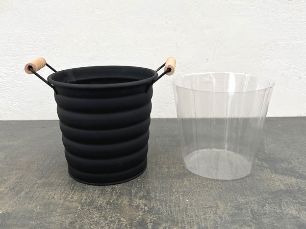 メタルソーブラックL（直径17cm 高さ15.5cm）