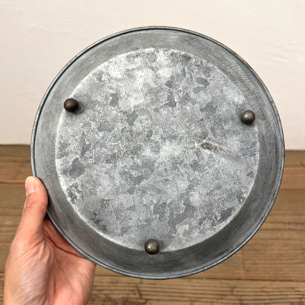 ブリキトレイ：ハンギングソーサー（直径約22cm）Lサイズ1枚（BAGT4100L）