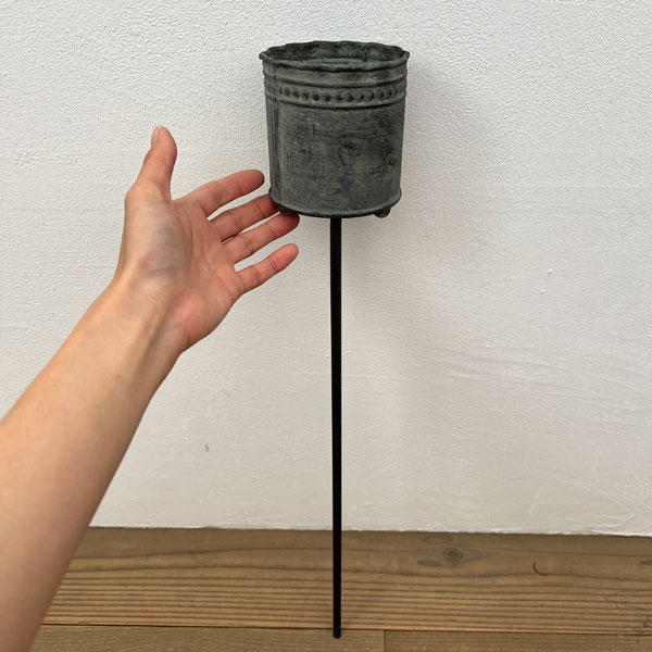 ブリキガーデンピック ラウンドポット(長さ55cm)(BAGG1005)