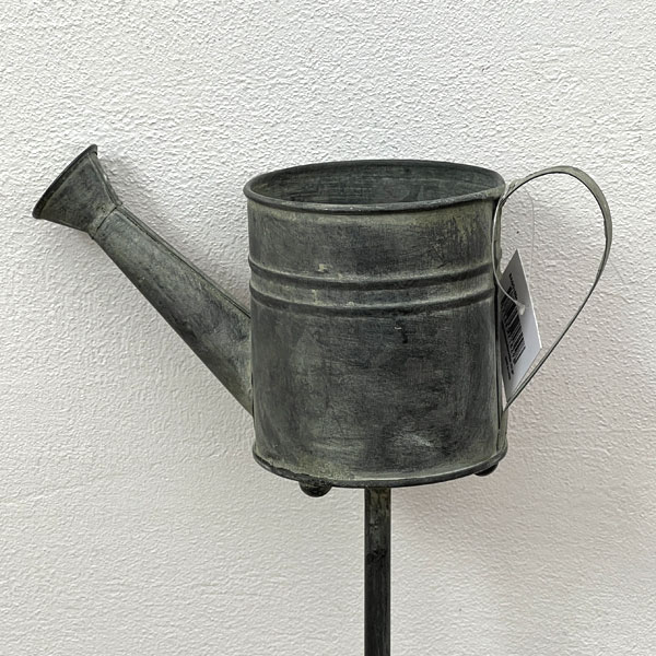 ブリキガーデンピック：ジョーロポット（直径8、高さ57.5cm）（BAGG1004）