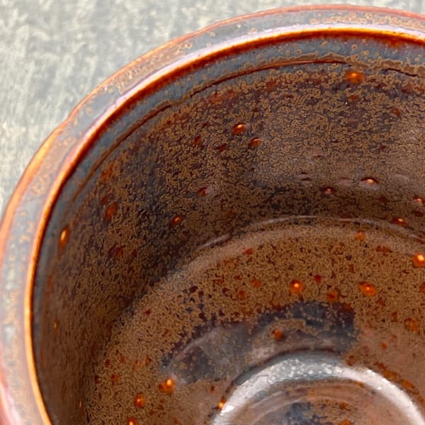 エンシェント ポット アンド ソーサー Sサイズ ブラウン（直径10cm、高さ19.2cm）
