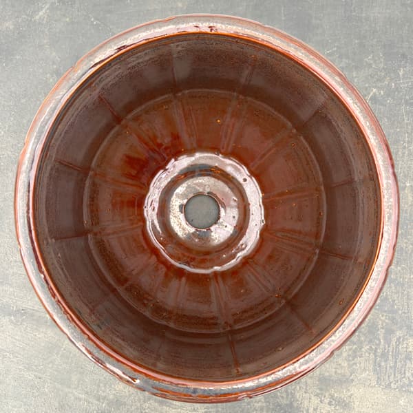 エンシェント ポット アンド ソーサー XLサイズ ブラウン（直径22.5cm、高さ20.2cm）