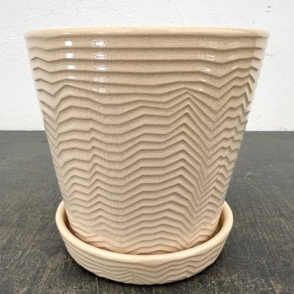 パルサー ポット アンド ソーサー Sサイズ ホワイト（直径12cm×高さ12cm）