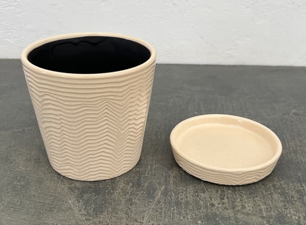 パルサー ポット アンド ソーサー Sサイズ ホワイト（直径12cm×高さ12cm）