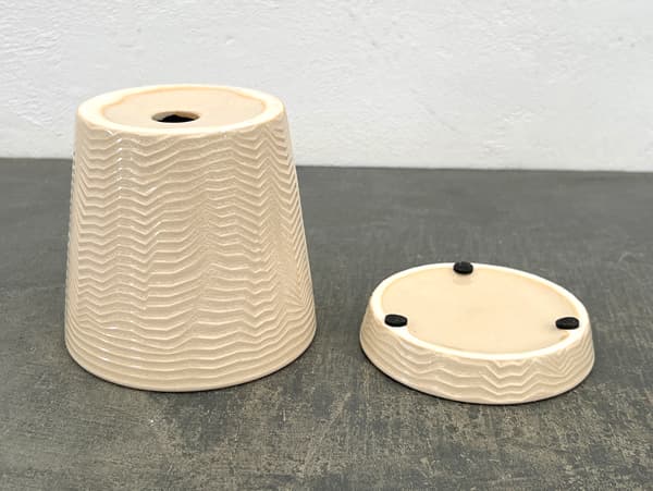 パルサー ポット アンド ソーサー Sサイズ ホワイト（直径12cm×高さ12cm）