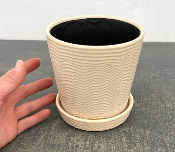 パルサー ポット アンド ソーサー Sサイズ ホワイト（直径12cm×高さ12cm）