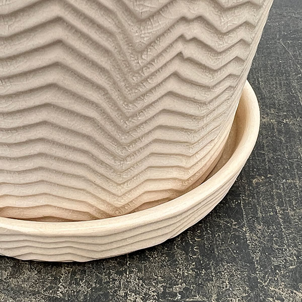 パルサー ポット アンド ソーサー Lサイズ ホワイト(直径17cm×高さ17cm)