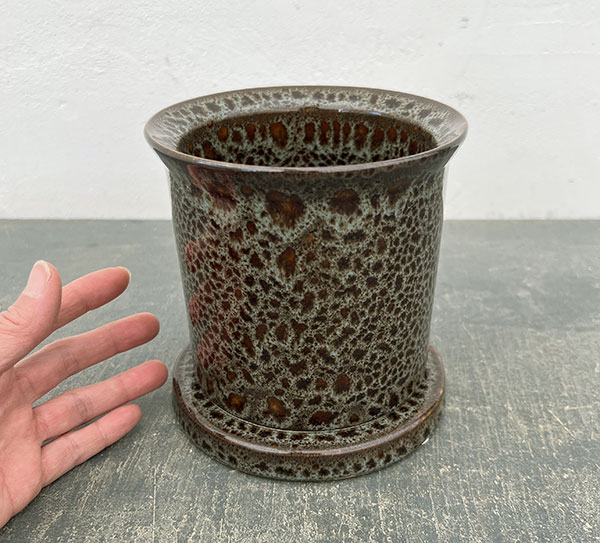フレック ポット アンド ソーサー:グレー/Mサイズ(直径13.5cm、高さ14cm)