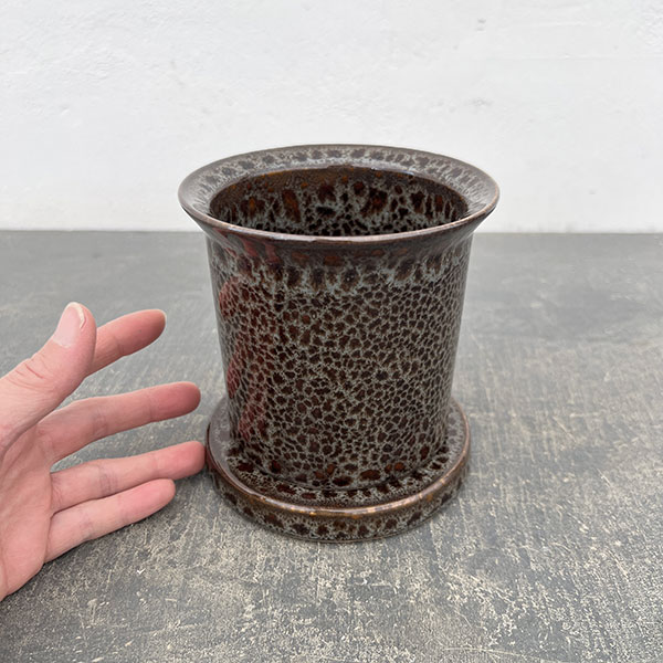 フレック ポット アンド ソーサー:グレー/Sサイズ(直径11.5cm、高さ12.5cm)