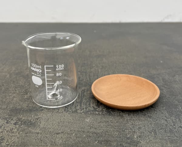 HARIO ビーカーの穴あき鉢 100ml 鉢皿付き(適応号数1.5~2号、直径55cm、高さ73cm)