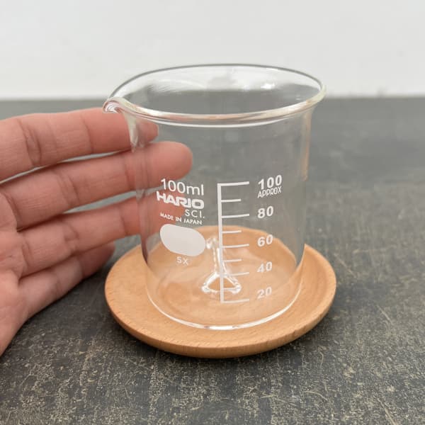 HARIO ビーカーの穴あき鉢 100ml 鉢皿付き(適応号数1.5~2号、直径55cm、高さ73cm)