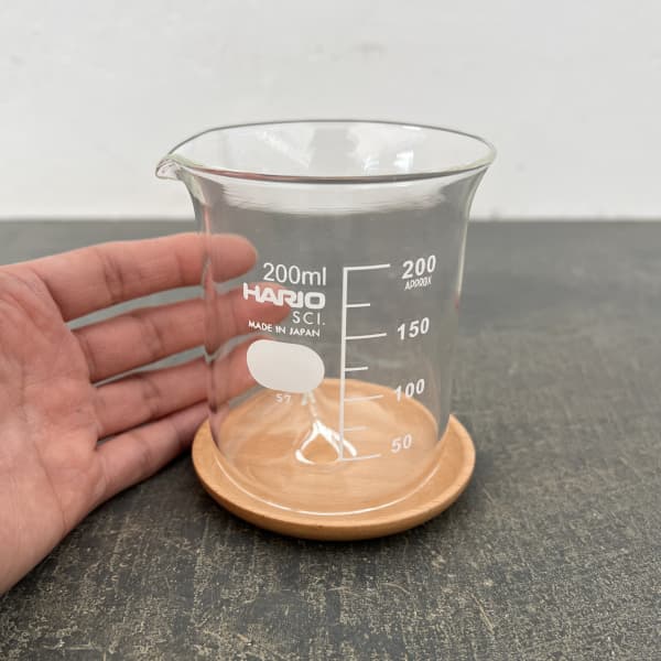 HARIO ビーカーの穴あき鉢 200ml 鉢皿付き(適応号数2~2.5号、直径67cm、高さ90cm)