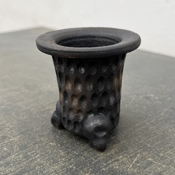 信楽焼き：万山オモト 3号（直径約8cm）