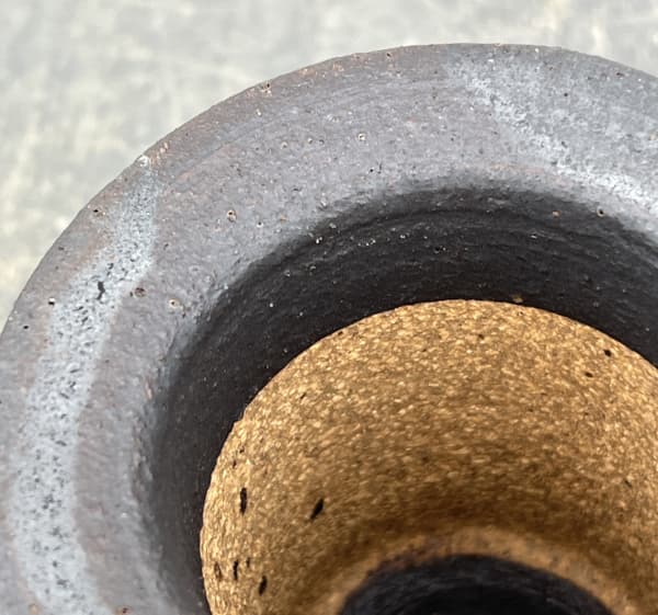 信楽焼き：万山オモト 3号（直径約8cm）