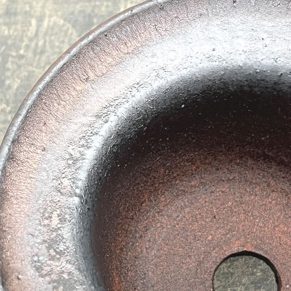 信楽焼き：金彩高足付 S（直径約13cm）