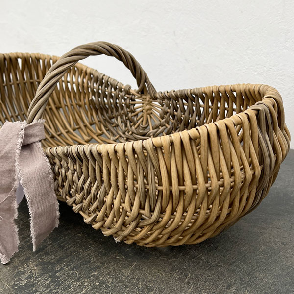トリノ手篭L（幅37cm・奥行18cm）XM-008L