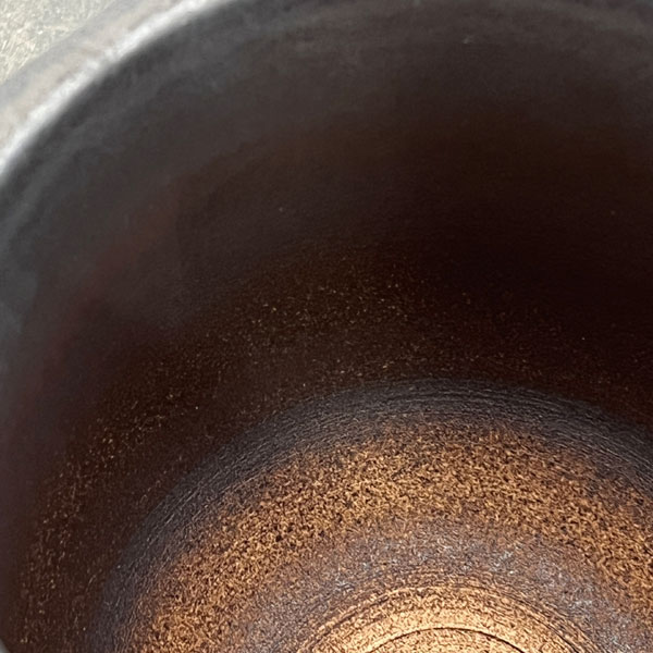 信楽焼き:デネブ グラファイト(直径約12.5cm)・受け皿付