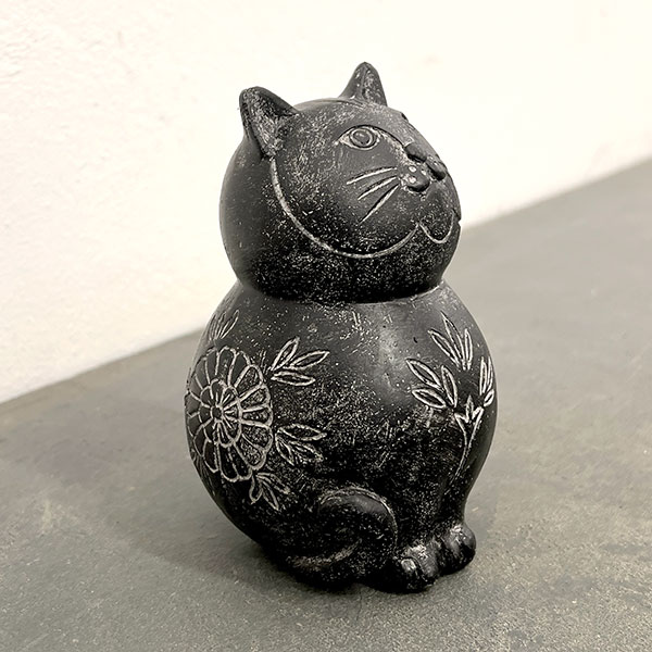 オブジェ(ねこ)(11131)(高さ12.8cm)