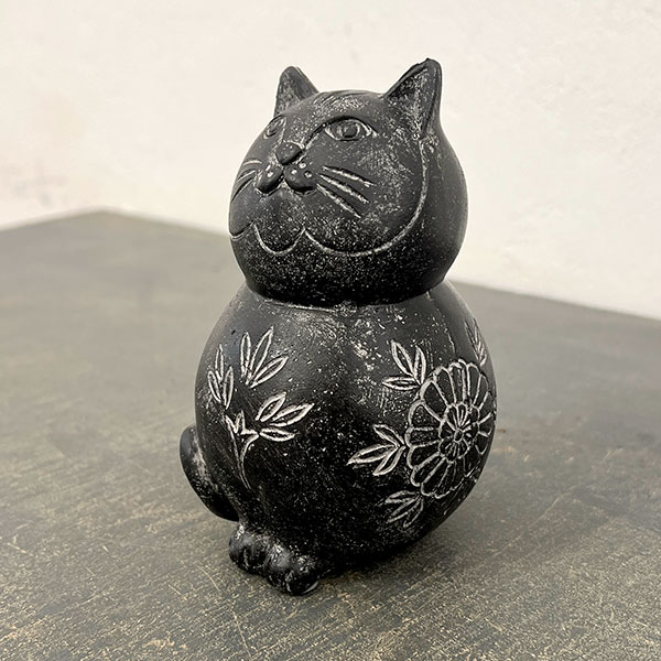 オブジェ(ねこ)(11131)(高さ12.8cm)