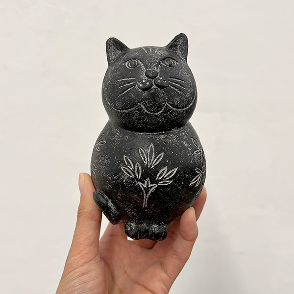 オブジェ(ねこ)(11131)(高さ12.8cm)