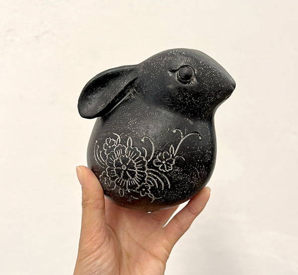 オブジェ(うさぎ)(11128)(高さ12.5cm)