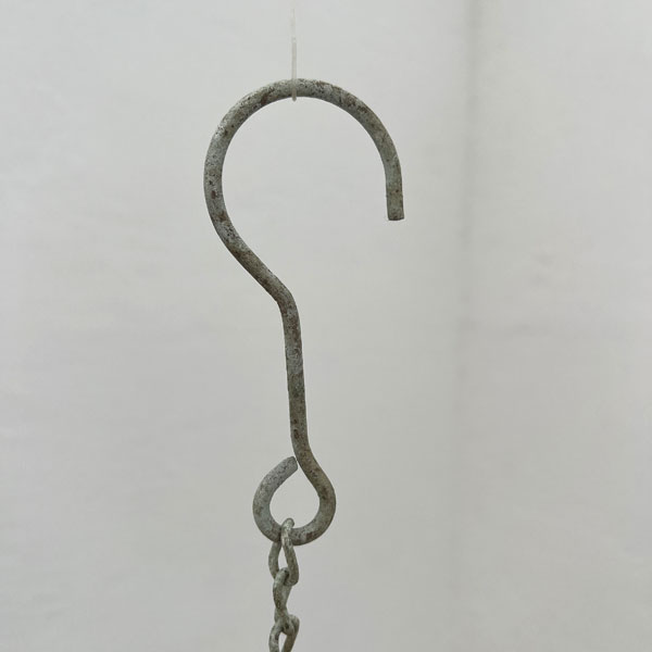オーバルアイアンポットGY（UF757）幅20cm、高さ26cm（内径9.5cm）