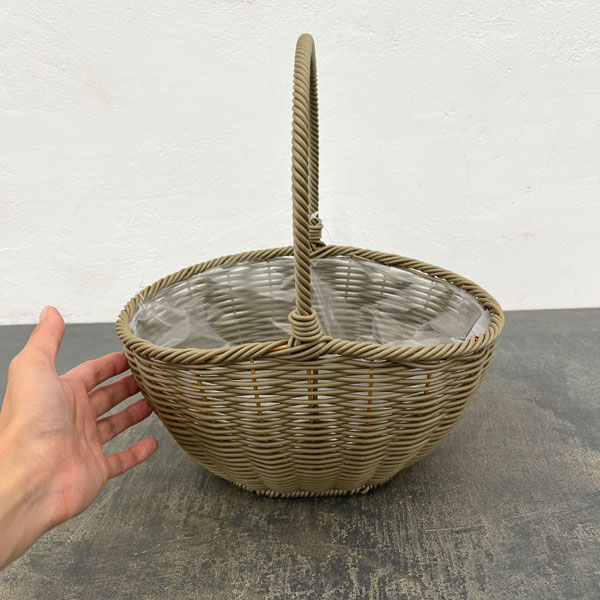 ガンセトオーバルバスケットOL(KM827)幅28cm、高さ13cm