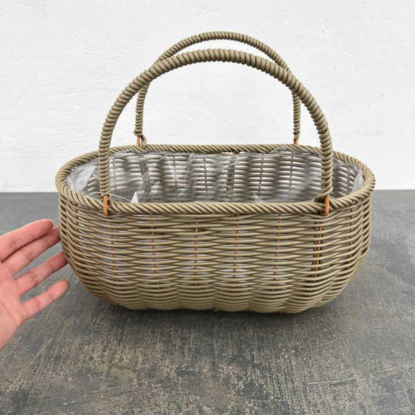 ガンセトハンドルバスケットMOL(KM907)幅26.5cm、高さ13.5cm