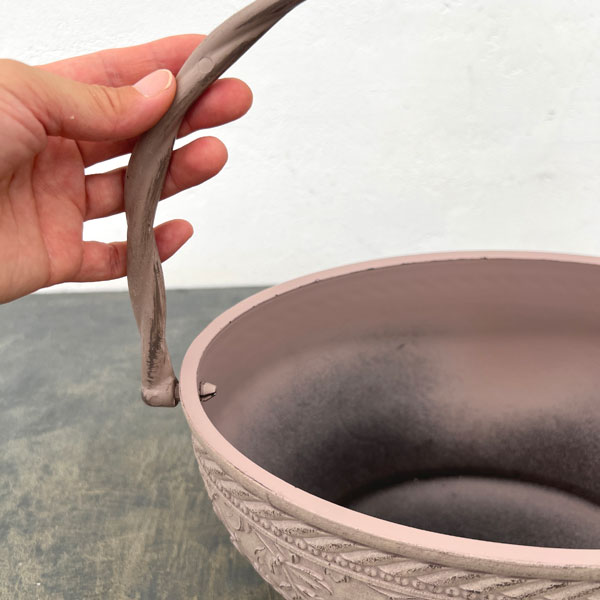ミニローズオーバルバスケットBE / ベージュ(FC055BE)幅31cm、高さ14cm