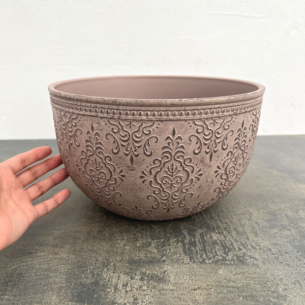 アイリスパターンボウルBE / ベージュ(FC065BE)直径25.5cm、高さ15.5cm