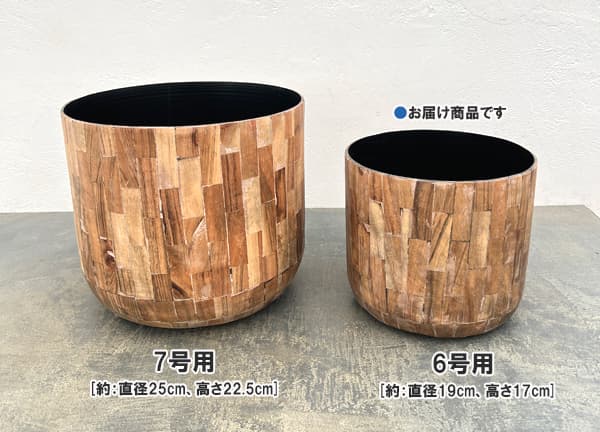 FLアイアンウッドアールポット(直径約19cm)