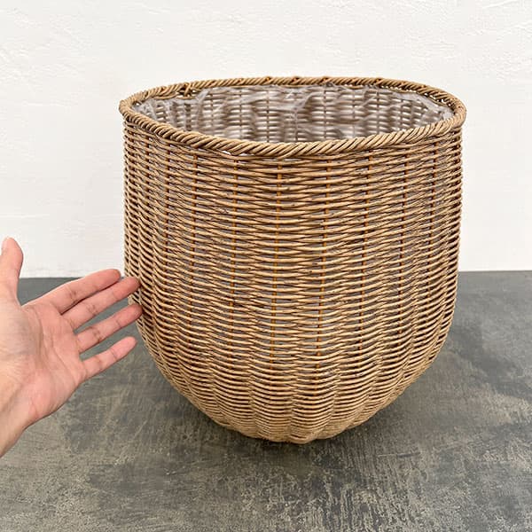 ガンセトロングボウルMブラウン(KM896) 幅29cm、高さ31cm、(内径26cm)