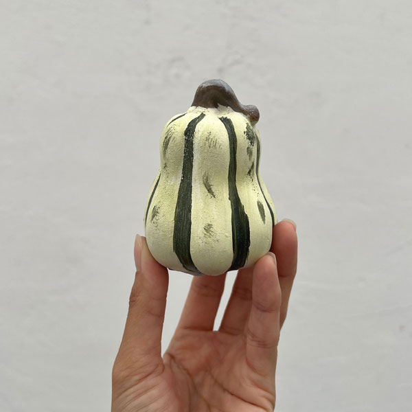 パンプキンオブジェB-IV / アイボリー(HG20IV)高さ8.5cm