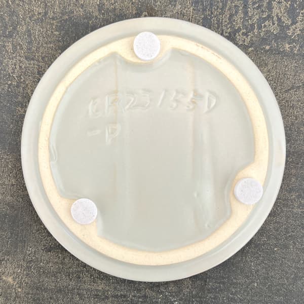 クラック ポット アンド ソーサー Sサイズ ホワイト タイプB(直径10.8cm、高さ10cm)