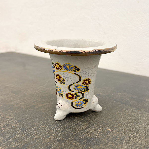 オモト鉢:錦鉢 菊(きく)・白【273164】/外径10.5cm(内径7.5cm)