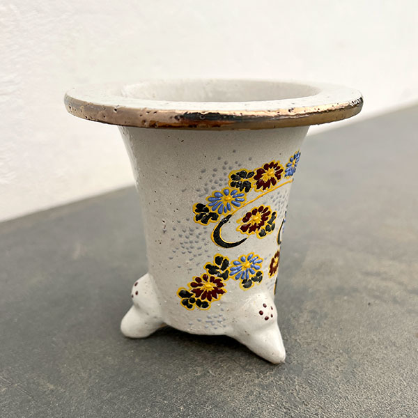オモト鉢:錦鉢 菊(きく)・白【273164】/外径10.5cm(内径7.5cm)