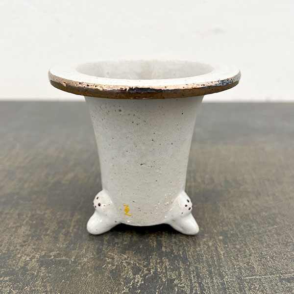 オモト鉢:錦鉢 菊(きく)・白【273164】/外径10.5cm(内径7.5cm)