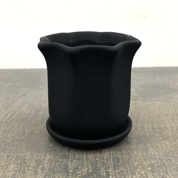 ルーアン:黒S(直径約10.5cm)・皿付き