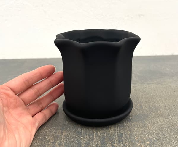 ルーアン:黒S(直径約10.5cm)・皿付き