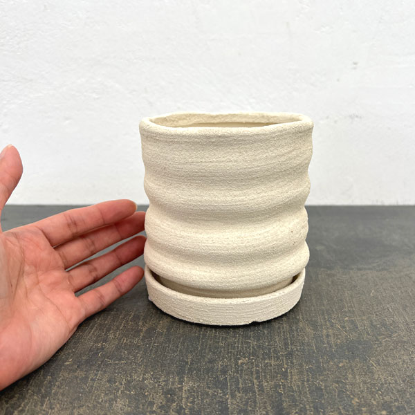 ピサロ:白マットS(直径約11cm)・受け皿付