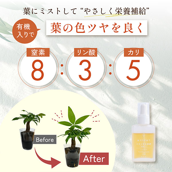 水でうすめてミストする液肥 有機タイプ　25ml