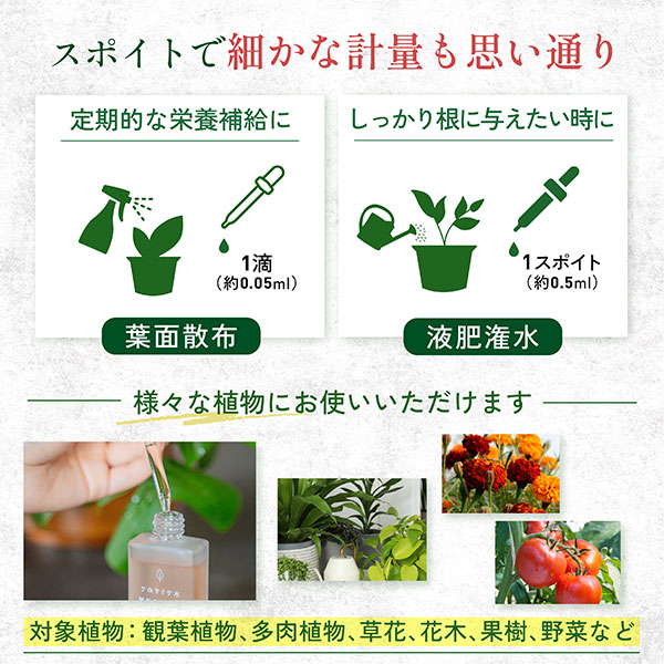 水でうすめてミストする液肥 無機タイプ 25ml