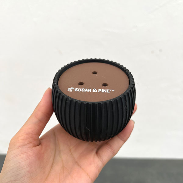 飾れる 斑入りモンステラ コースター ブラックポット