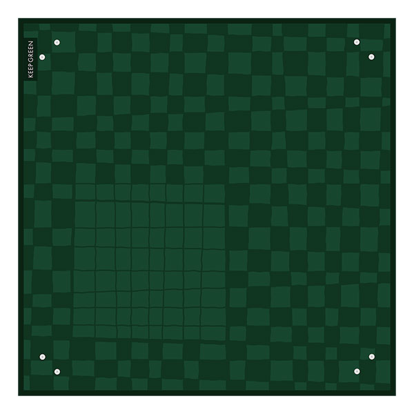 キープグリーンワークマット チェック(46147)/73×73cm