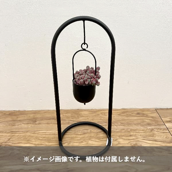 ブラックフレーム ハンギングスタンドフック Sサイズ(直径22、高さ45cm)(LX451)