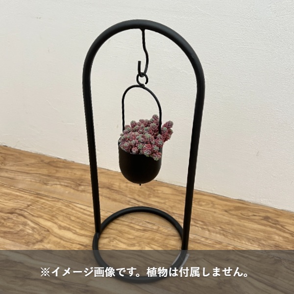 ブラックフレーム ハンギングスタンドフック Sサイズ(直径22、高さ45cm)(LX451)